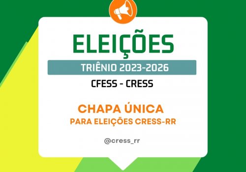 Homologação de inscrição de Chapa para Eleição do CRESS-RR